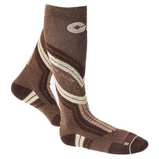 GOLOV.EJOy 羊毛長筒滑雪襪/運動機能壓力襪 Set 複合羊毛纖維 保暖吸濕排汗, 焦糖棕, 1雙, 35~39