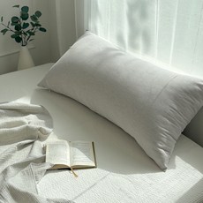 한스갤러리 파우더 쇼파 침대 등받이 대형쿠션 커버, 라이트그레이