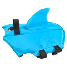 寵物救生衣, 牛津布, 超薄超輕面料, 增加鯊鰭的浮力且容易乾, 後背採用鯊魚鰭的設計, XS(胸圍36~42cm), 藍色, 1件