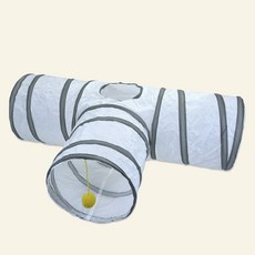 Daysoy 貓咪基本款可折疊T型隧道, 1個, 混色