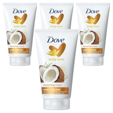 도브 바디러브 리스토어링 케어 핸드크림 코코넛 밀크 향, 75ml, 4개