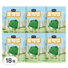 아넬라 유기농 롱떡뻥, 브로콜리, 30g, 18개