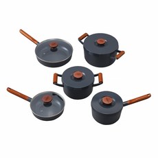 IRIS OHYAMA 愛麗思歐雅瑪 露歐頓IH不沾鍋具 10件組 LUO-SE10, 深灰色, 深煎鍋*2+玻璃鍋蓋*2+片手鍋*1+鍋蓋*1+無加水雙耳湯鍋*2+湯鍋鍋蓋*2, 1組