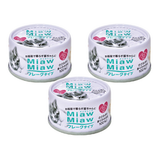 MIAWMIAW 妙喵 14號片狀 罐頭, 鮪魚白肉薄片，添加植物乳酸菌及寡糖, 鮪魚 + 雞肉, 70g, 3罐