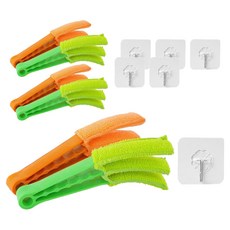 블라인드 틈새 청소솔 + 고리, 랜덤발송, 6개