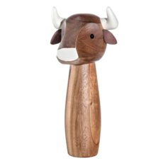 德國 LEONARDO里歐 實木公牛造型香料胡椒研磨罐 24x10x11cm, 1個