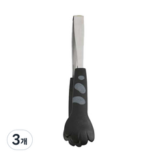 푸코 캐치캣 주방집게 소, 블랙, 3개