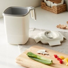 HANSSEM 密封性佳的廚餘桶 4L, 白色, 1個