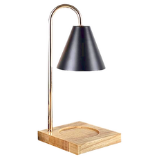 融蠟燈, GU10素燈泡, 可調節開關, 木藝底座, 金屬燈罩, 紅木霧面黑