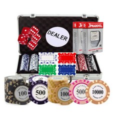 JMBROYAL 國際規格撲克牌籌碼 14g 300入組合, 混色