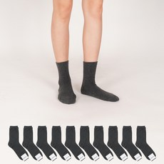 가나양말 여성용 프리미엄 심플 중목양말 10켤레