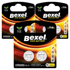 벡셀 코인 건전지 CR2025, 2개입, 3개
