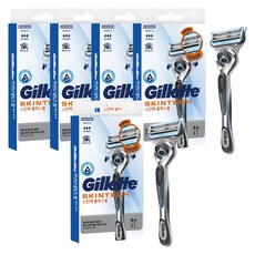 Gillette 吉列 吉列正品紳適手動刮鬍刀握把 + 備用刀片2入, 5套