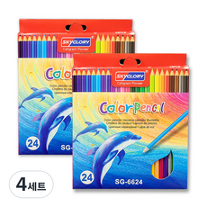 SKYGLORY 彩色鉛筆 2入, 24色, 4套