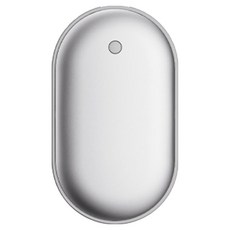 애니클리어 메탈 그립 손난로 PD QC 급속충전 보조배터리 5000mAh, PDB-HOT3Q, 실버