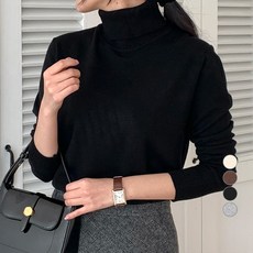 afinar 女款 寬鬆版型 柔軟觸感 高領 針織 毛衣