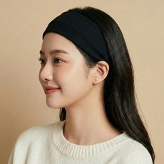 라라듀 탄성 스포츠 헤어밴드, 블랙, 1개