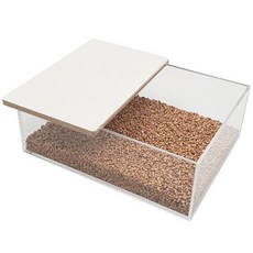 Biolife方形蓋壓克力馬桶和挖掘箱, 木色, 1個