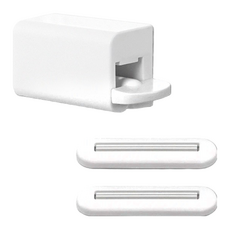 FaSoLa 多功能壁掛手動牙膏擠壓器組 ABS材質, 白色, 1組