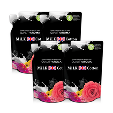 ATO Safe 牛奶棉香水織物柔軟劑軟牡丹補充裝, 700ml, 4件