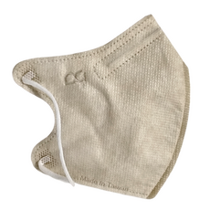 德冠 兒童3D立體醫療口罩 Set 50片 2-5歲適用 彈力耳帶 透氣材質, 奶茶