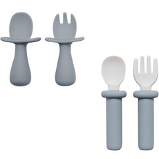 LALABY 孩童用湯匙叉子組, 1組, 灰色