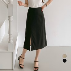 afinar 女款正面開衩H-line中長裙