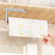 MUDAS 素色舒適廚房紙巾抹布掛架 D型, 銀色, 1個