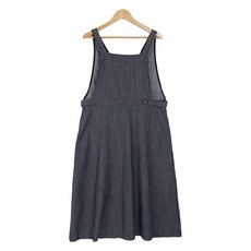 빼빼 여성용 2WAY 앞뒤 스타일 가능 이염방지 데님 롱 원피스