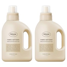 Bebesup 家用嬰兒衣物柔軟精 棉花奶油香 正裝, 2個, 1L