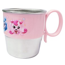 LE BARN 流星捕捉Tiny Ping手柄不鏽鋼杯, 280ml, 1個, 混合顏色