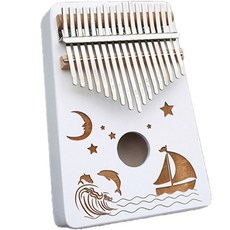 Medicit 白色實木 17 級 Kalimba+配件套組