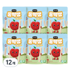 아넬라 유기농 롱떡뻥, 사과, 30g, 12개
