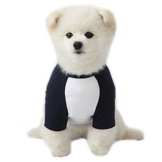 LuckyPetter 狗狗拉克蘭袖T恤, 白色 + 海軍藍