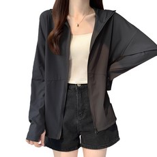 愛北鼻 成人冰絲防曬外套 - 輕薄透氣 有效防曬 時尚百搭, XXL, 黑色, 1件