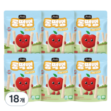 아넬라 유기농 롱떡뻥, 사과, 30g, 18개