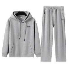 JEEP SPIRIT 男女通用休閒寬鬆Oversize連帽大學T上下套裝