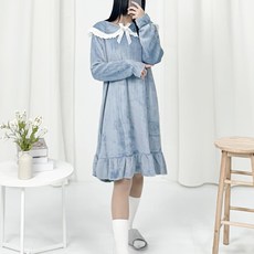 피어니스트 여성용 빅카라 홈 원피스 잠옷