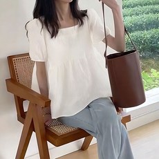 LUNA GIRL 女款Elian方領上衣 L25SMBL052302