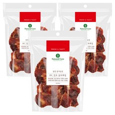 네츄럴코어 강아지 건조 간식, 닭모래집, 3개, 120g