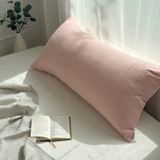 한스갤러리 파우더 쇼파 침대 등받이 대형쿠션 커버, 핑크