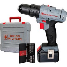 스위스밀리터리 리튬이온 18V 전동 햄머 드릴 SML-1800M, 1세트