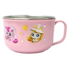 LE BARN 閃亮之星 奇妙萌可 防滑不鏽鋼麵碗, 1個, 混合色