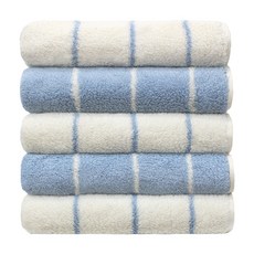 소프트터치 선염 하프 앤 미니멀 호텔 수건 200g 40수 코마사, 블루(미니멀), 5개