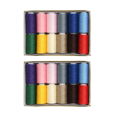 HAPPY BEARS 12色素色縫紉線 小型 2入, 350m, 混色, 2盒