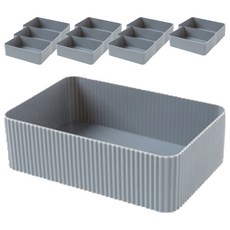 THE ZAKKA 多功能簡單配件收納盒, 灰色, 12個