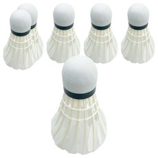 Her-Ea 禾亦 雙拼軟木發泡羽球 標準級, 6顆, 1組, White