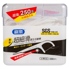 Shallop 刷樂 超細滑潔舌牙線棒, 7.5cm, 250支, 1盒
