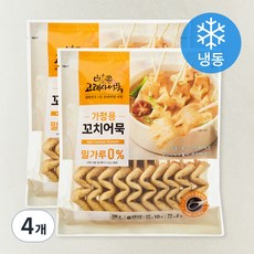 고래사어묵 가정용 꼬치어묵 밀가루 0% (냉동), 296g, 4개