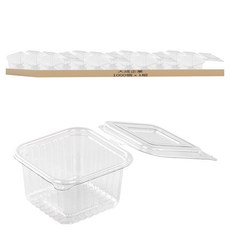 DAESUNG 方形透明醬料盒, 1000個, 1組